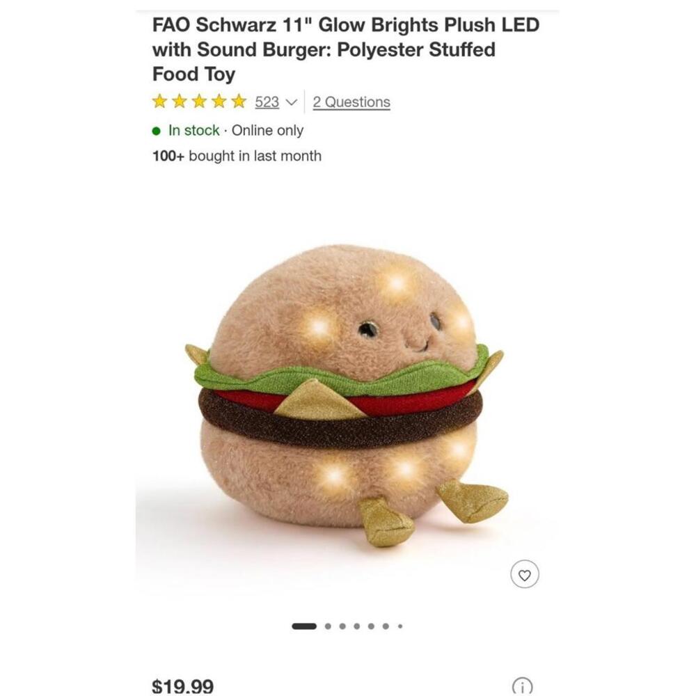 FAO light up and sound hamburger